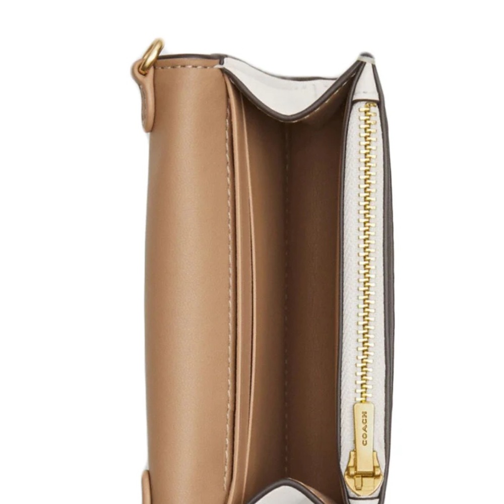Coach Mini Envelope Wallet With Strap In Signature Canvas - Light Brown - Picture 11 of 17